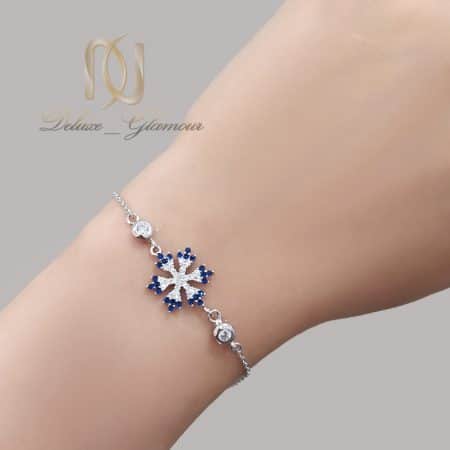 دستبند نقره دخترانه ظریف طرح برف ds-n806