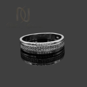 انگشتر حلقه نقره 925 طرح طلا سفید rg-n704