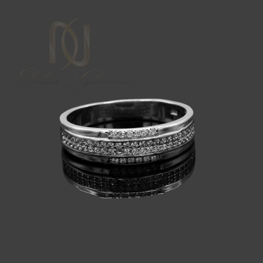 انگشتر حلقه نقره 925 طرح طلا سفید rg-n704