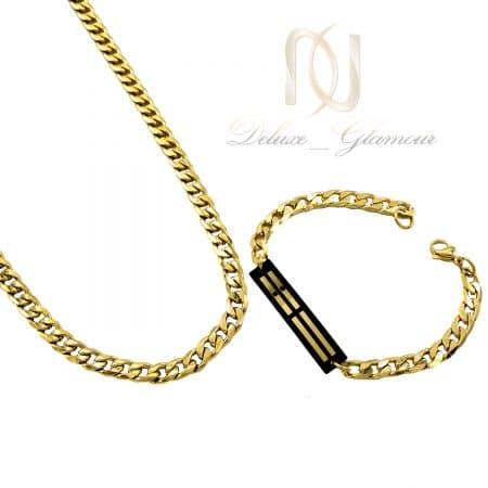 ست دستبند و گردنبند استیل مردانه ns-n803