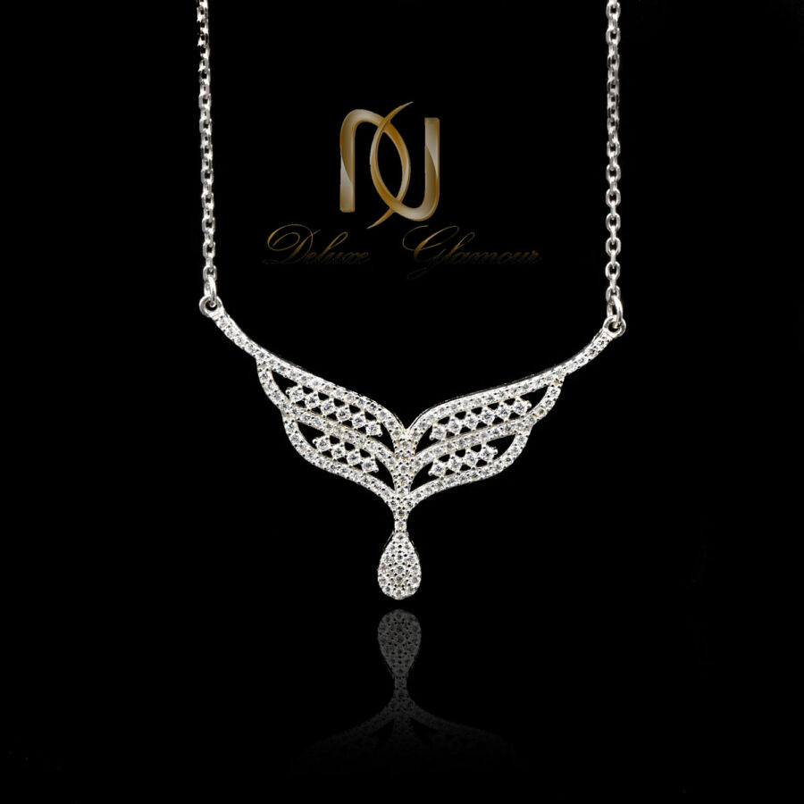 سینه ریز نقره زنانه نگین دار طرح طلا nw-n758