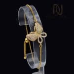 دستبند استیل دخترانه طرح پروانه طلایی ds-n826