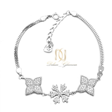 دستبند نقره زنجیری زنانه نگین دار ds-n828