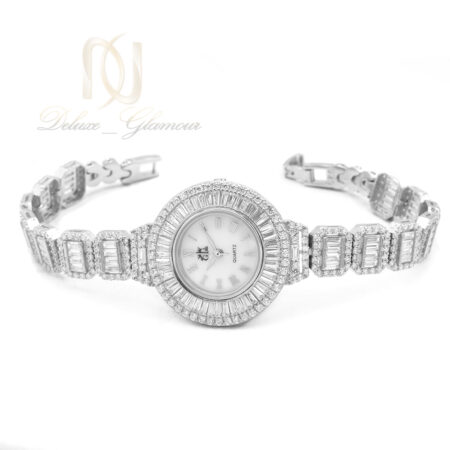 ساعت نقره عروس جواهری نگین دار wh-n322