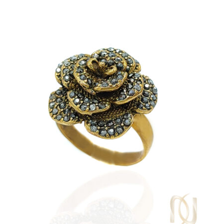 انگشتر رز زنانه طلا روس برنجی ma-n500