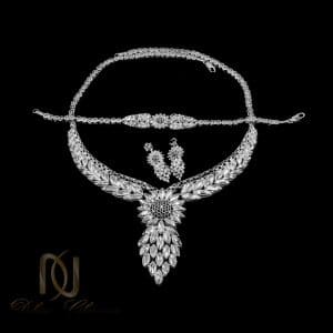 سرویس نقره تراش طرح طلا سفید شیک ns-n861