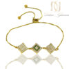 دستبند نقره دخترانه طلایی مارشالی ma-n536