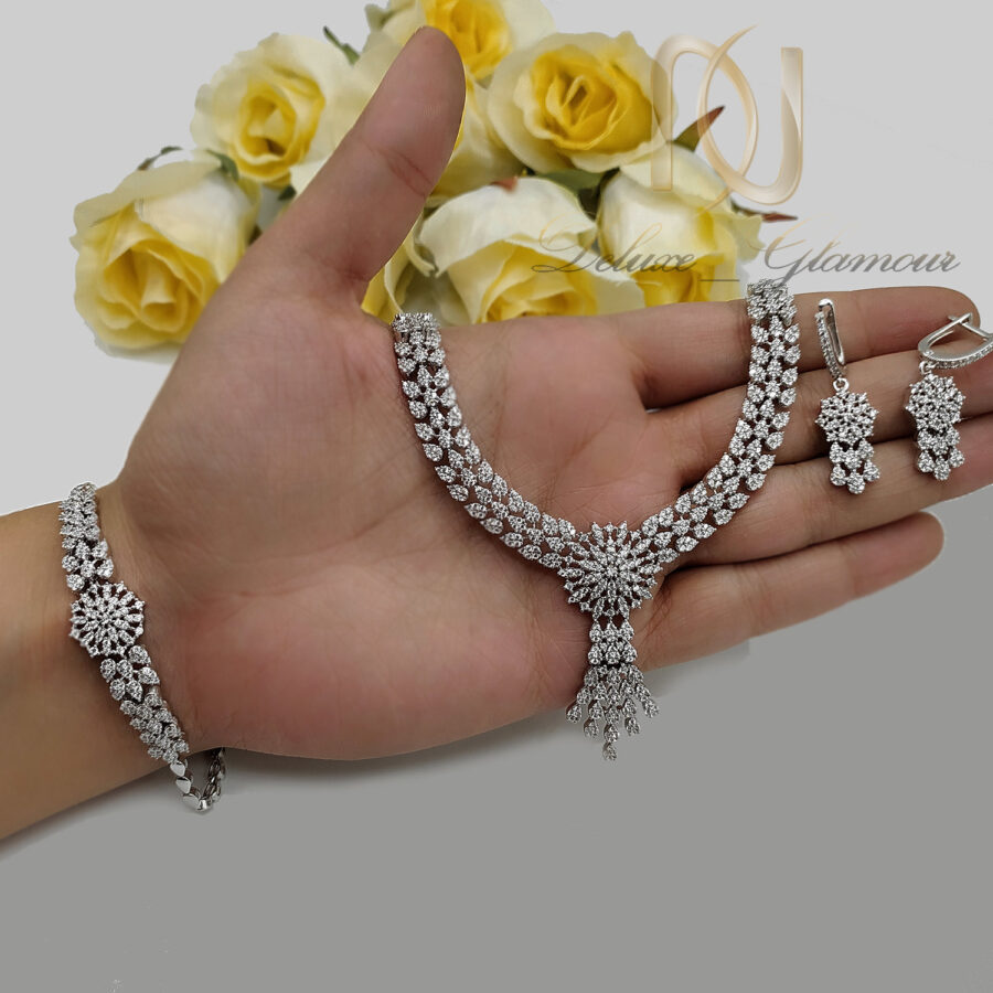 سرویس نقره عروس جواهری طرح طلا ns-n883