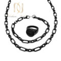 ست استیل زیورآلات مردانه استیل ns-n905