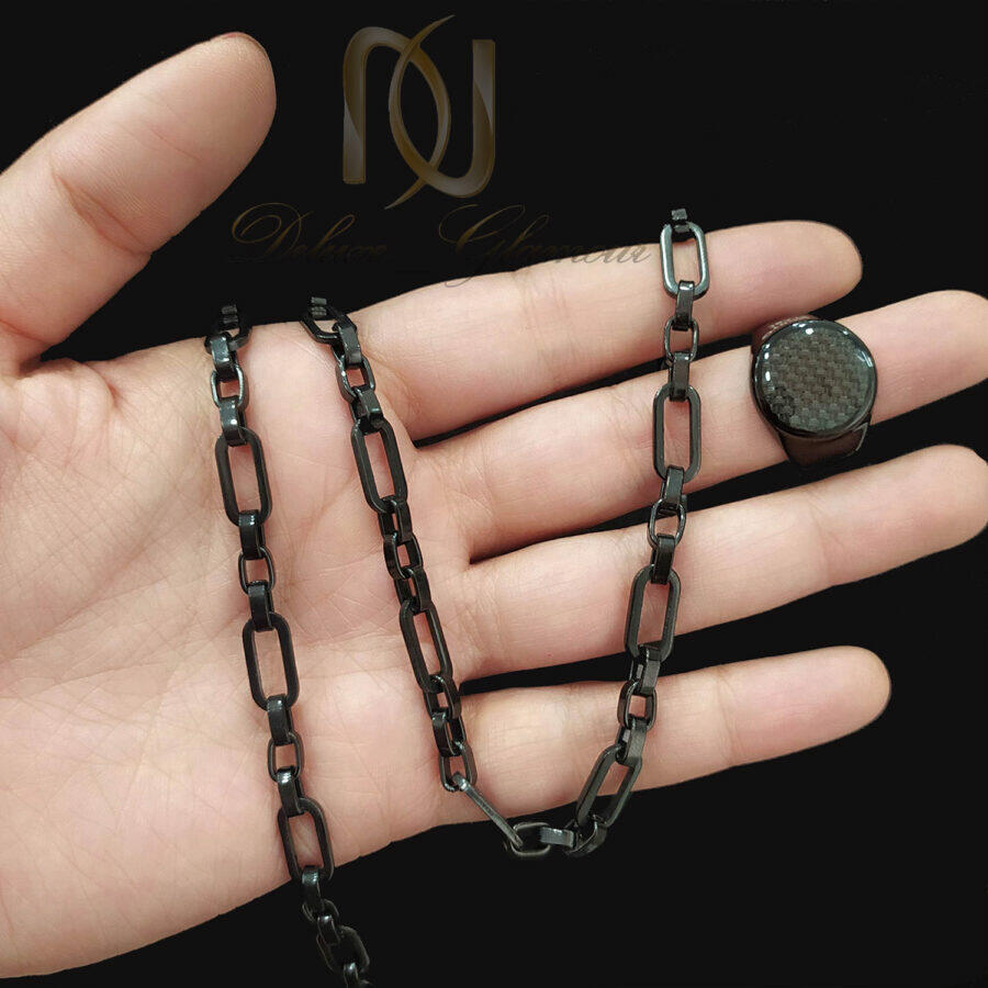 ست استیل زیورآلات مردانه استیل ns-n905