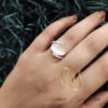 انگشتر زنانه جواهری سنگ اوپال rg-n794