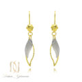 گوشواره نقره طرح طلا زنانه آویزی er-n288