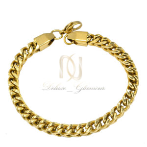 دستبند مردانه طلایی استیل زنجیری ds-n897