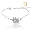 دستبند دخترانه نقره 925 طرح تاج ma-n681