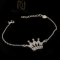 دستبند دخترانه نقره 925 طرح تاج ma-n681