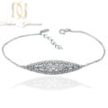 دستبند زنانه نگین دار نقره 925 طرح طلا ma-n686