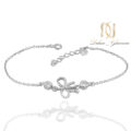 دستبند پاپیون دخترانه نقره ظریف ma-n689