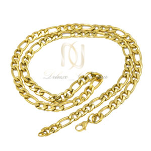 زنجیر مردانه استیل طلایی طرح لوفیگارو nw-n811