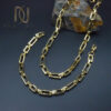 ست زنجیر و دستبند مردانه استیل طلایی ns-n912