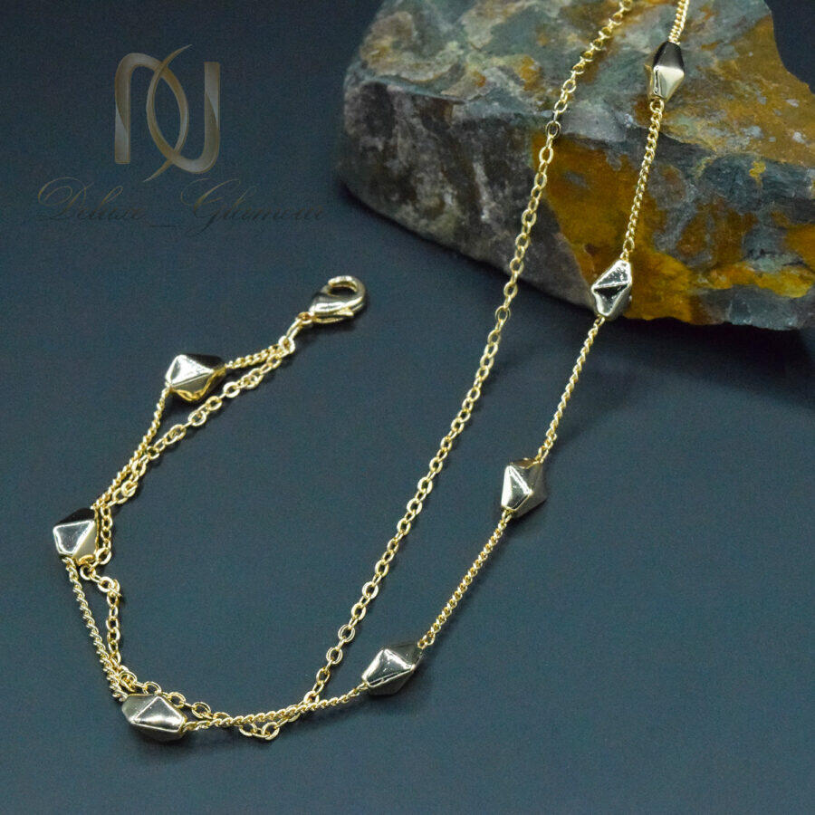 پابند استیل دو ردیفه طلایی شیک PA-N174