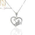 گردنبند نقره طرح قلب و فرشته دخترانه ma-n669