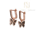 گوشواره نقره تایلندی طرح پروانه شیک er-n292