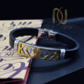 دستبند چرم ROLEX مردانه رویه طلایی DS-N903