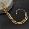 دستبند زنانه زنجیری zj پهن طلایی ds-n919