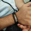 دستبند مردانه ROLEX چرم سه ردیفه DS-N921