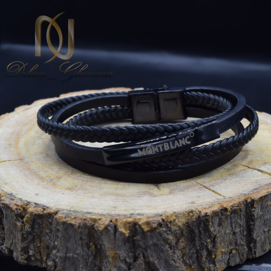دستبند montblanc مردانه چرم اسپرت ds-n913