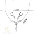 سرویس نقره عروس ظریف طرح طلا ns-n944