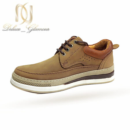 کفش چرم عسلی مردانه تبریز sh-n319