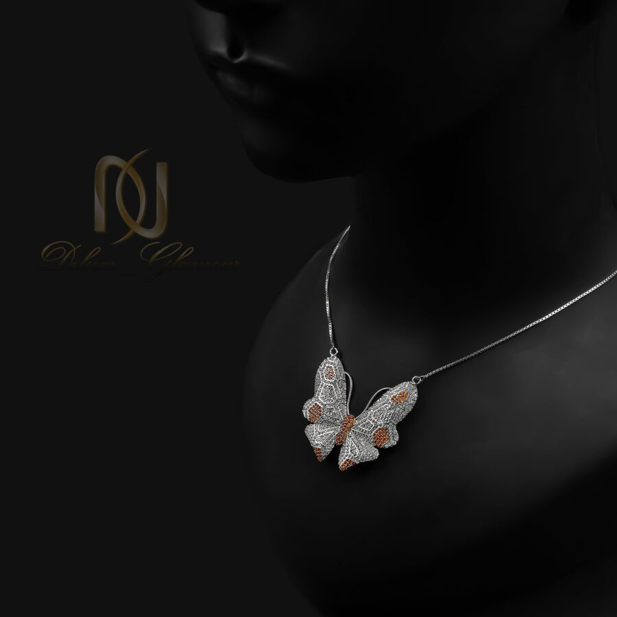 گردنبند پروانه نقره اصل زنانه شیک nw-n834