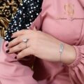ست دستبند و انگشتر نقره زنانه