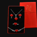 سرویس بچگانه نقره ترک طرح قلب ns-n963