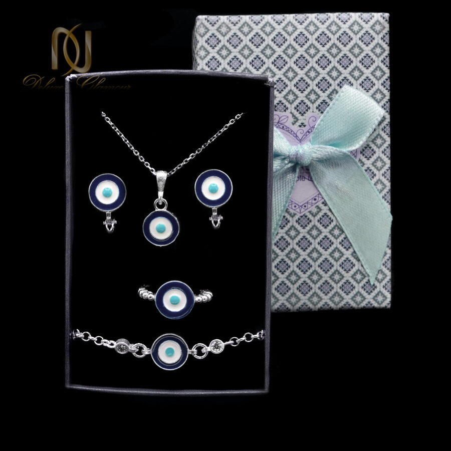 ست نقره بچگانه طرح چشم نظر ns-n964