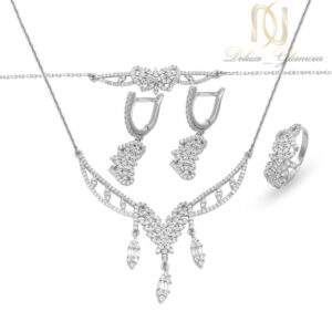 سرویس نقره ظریف نگین دار عروس ns-n974