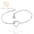 دستبند قلب دخترانه نقره 925 اصل ma-n720