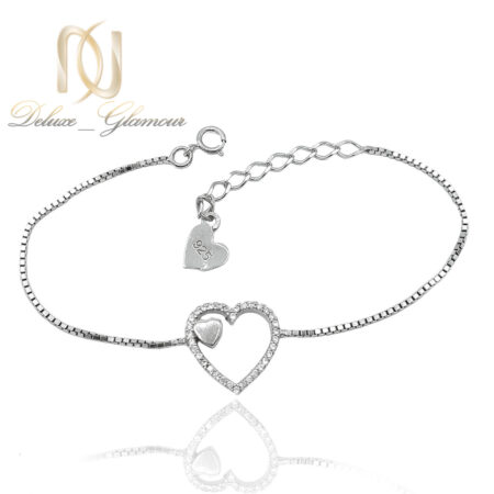 دستبند قلب دخترانه نقره 925 اصل ma-n720