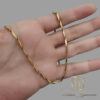 زنجیر مردانه استیل کبریتی طلایی nw-n868