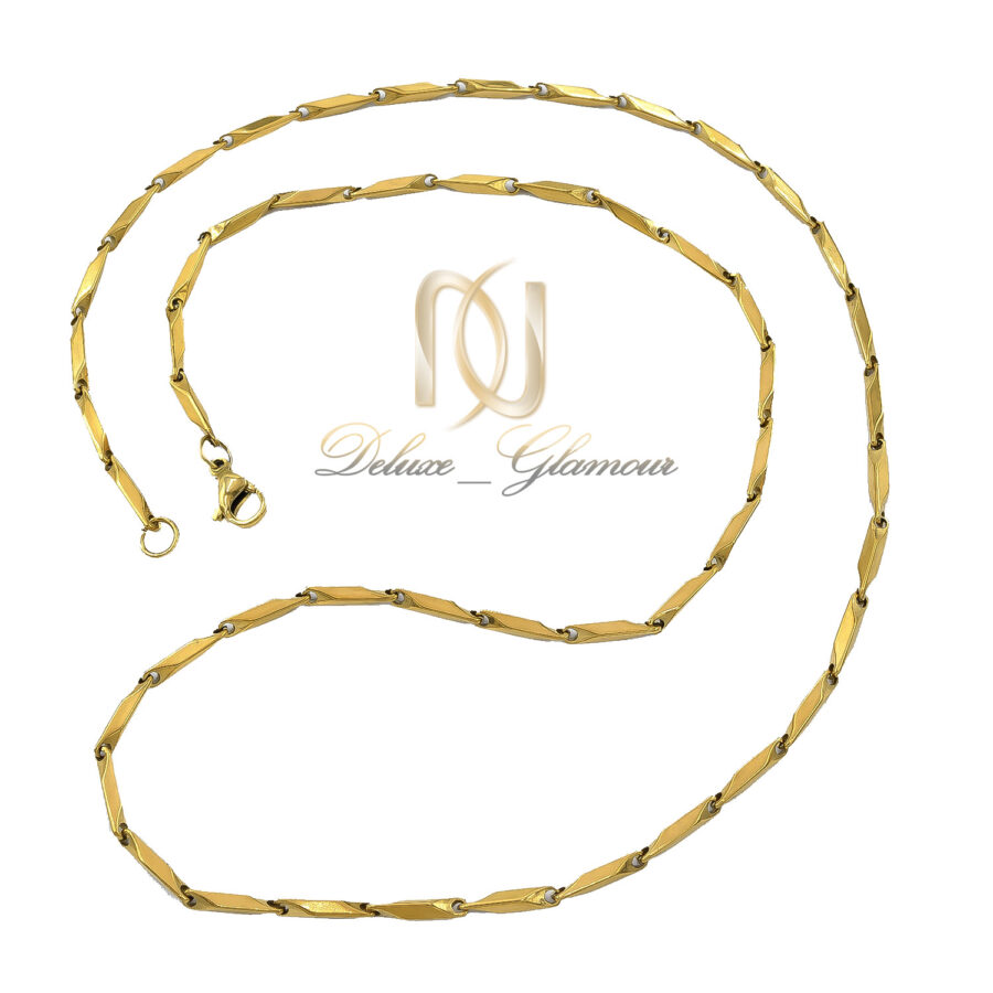 زنجیر مردانه استیل کبریتی طلایی nw-n868