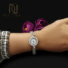ساعت نقره جواهری طرح بافت زنانه wh-n356
