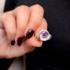 انگشتر زنانه جواهری نقره خاص ma-n734