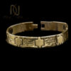 دستبند مردانه طرح صلیب استیل طلایی ds-n966