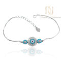 دستبند نقره 925 دخترانه چشم نظر ma-n735