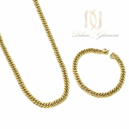 ست زنجیر و دستبند کارتیر استیل مردانه ns-n995
