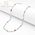 گردنبند دخترانه استیل فشن رنگارنگ nw-n877