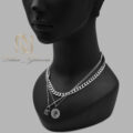 گردنبند زنانه استیل سه ردیفه الیزابت nw-n880