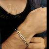 دستبند مردانه استیل دو رنگ ds-n978