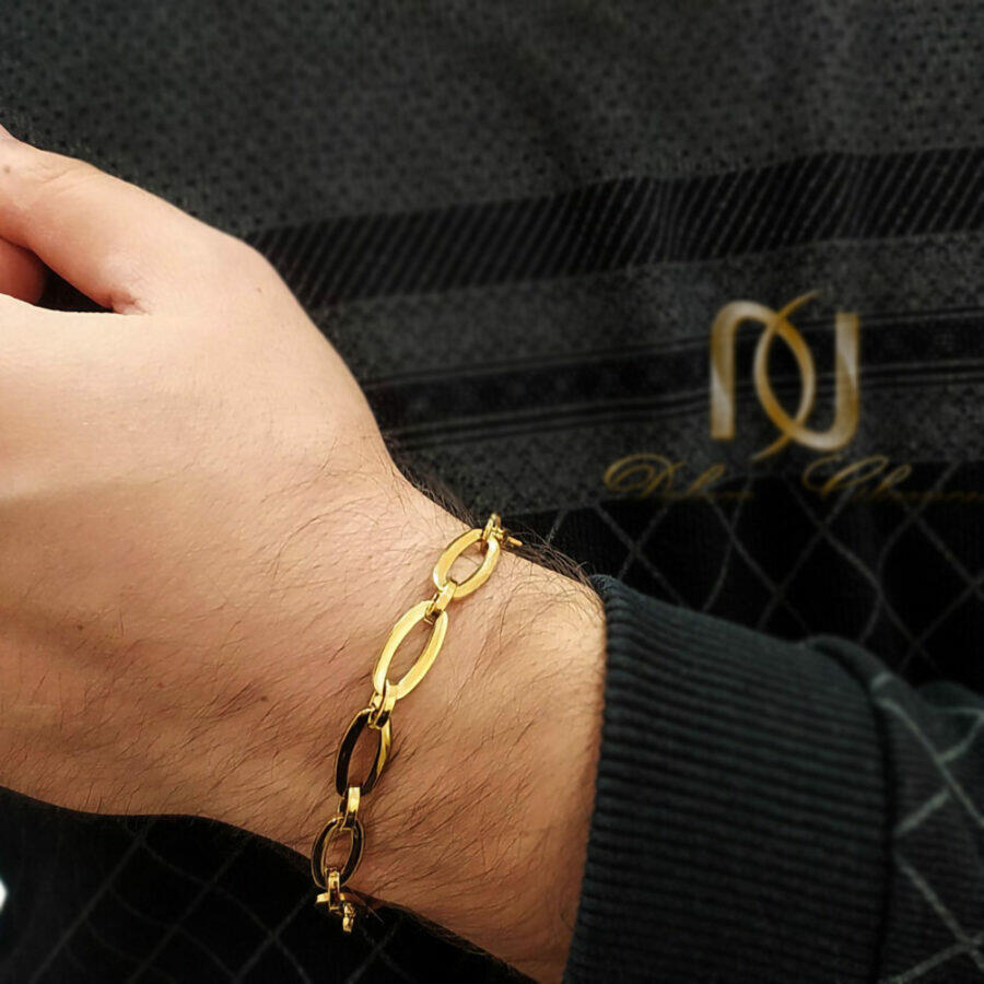 دستبند استیل مردانه طرح طلا کابلی ds-n988